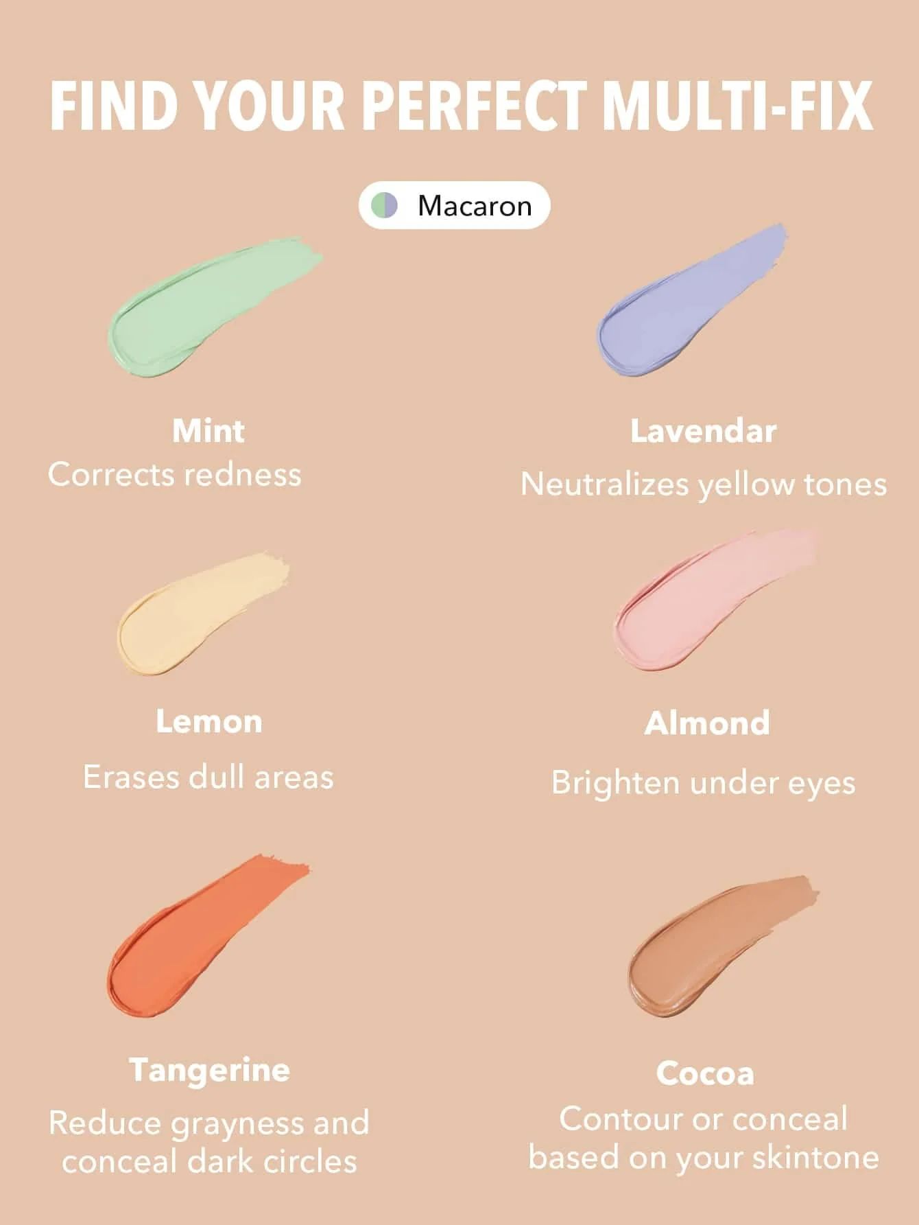 SHEGLAM Multi-Fix Concealer And Color Corrector - Macaron_3