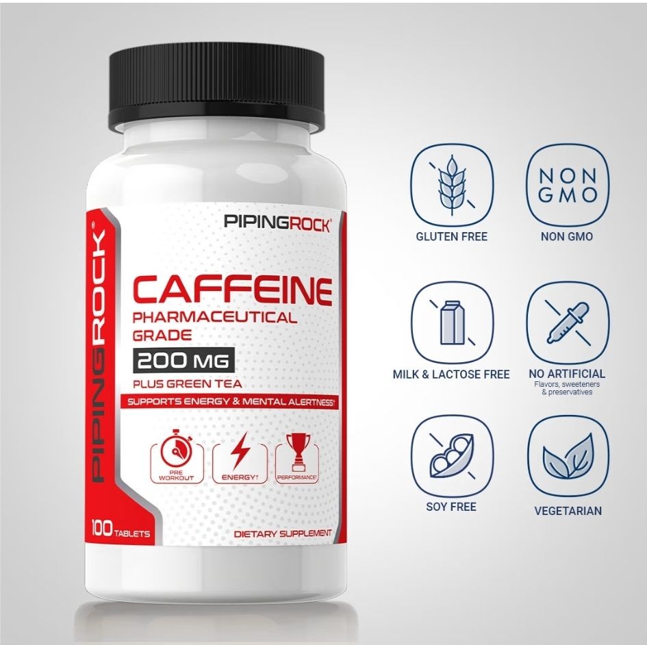 Piping Rock Caffeine 200 mg 100 Capsules _1