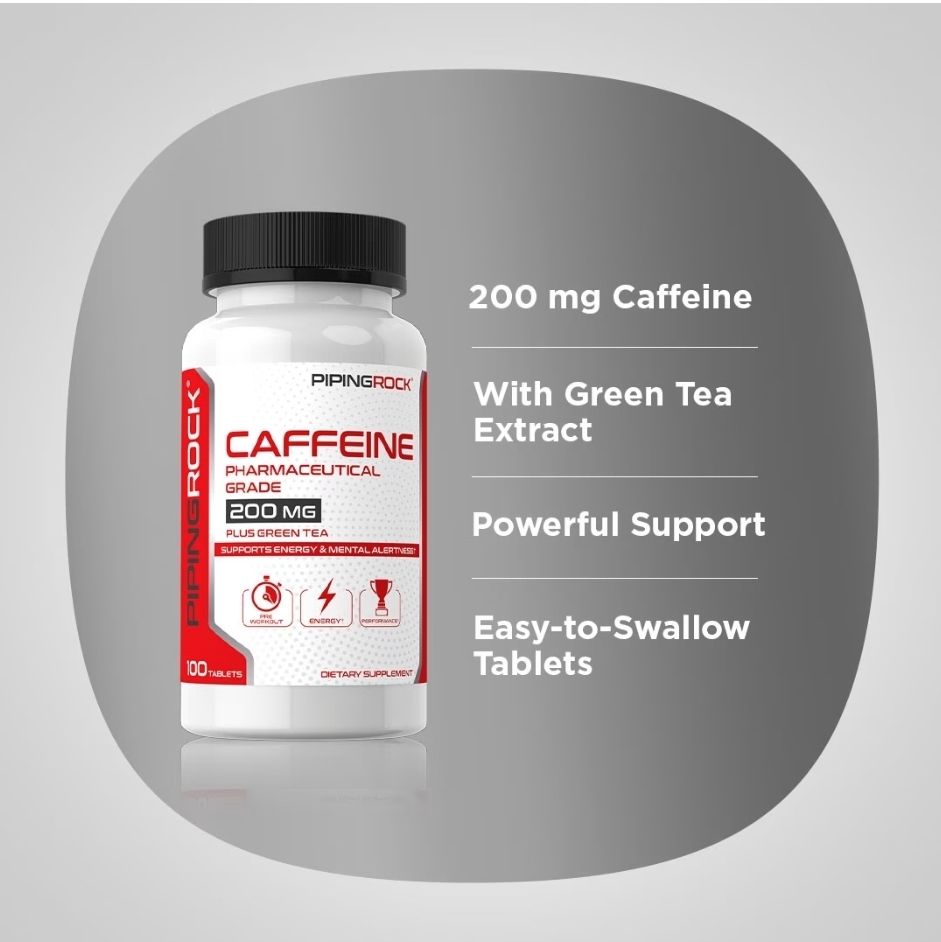 Piping Rock Caffeine 200 mg 100 Capsules _2