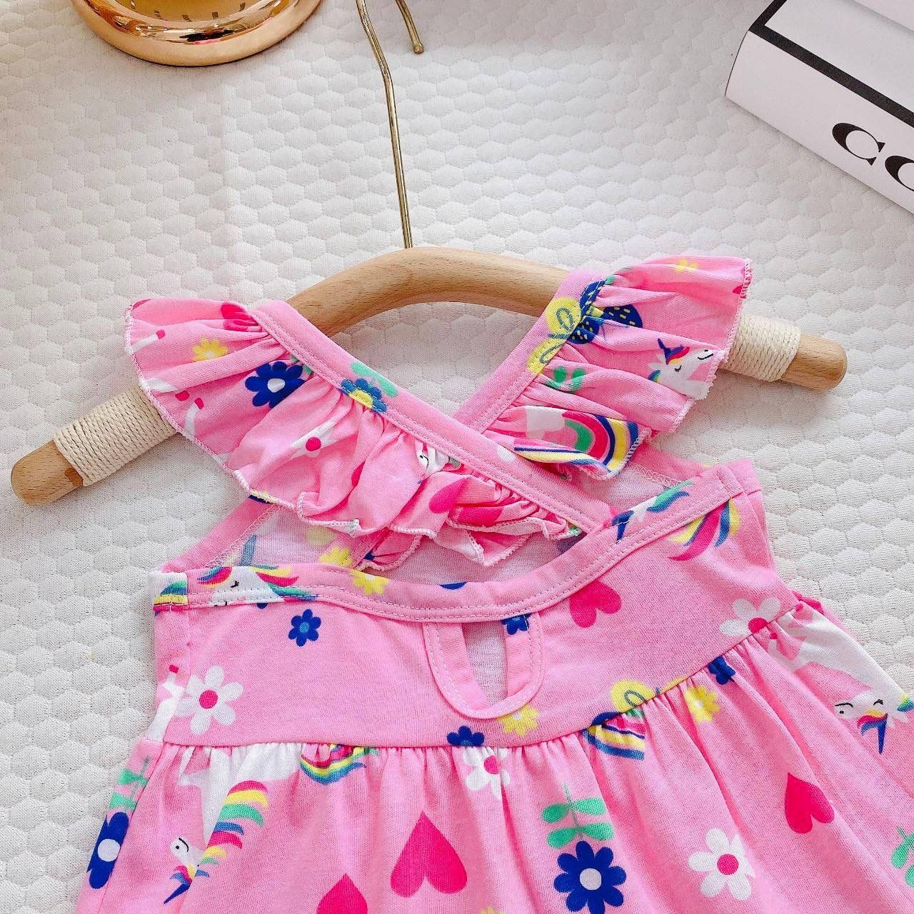 [167] Ruffle Cross Back Tiered Dress (3T~8T)_0