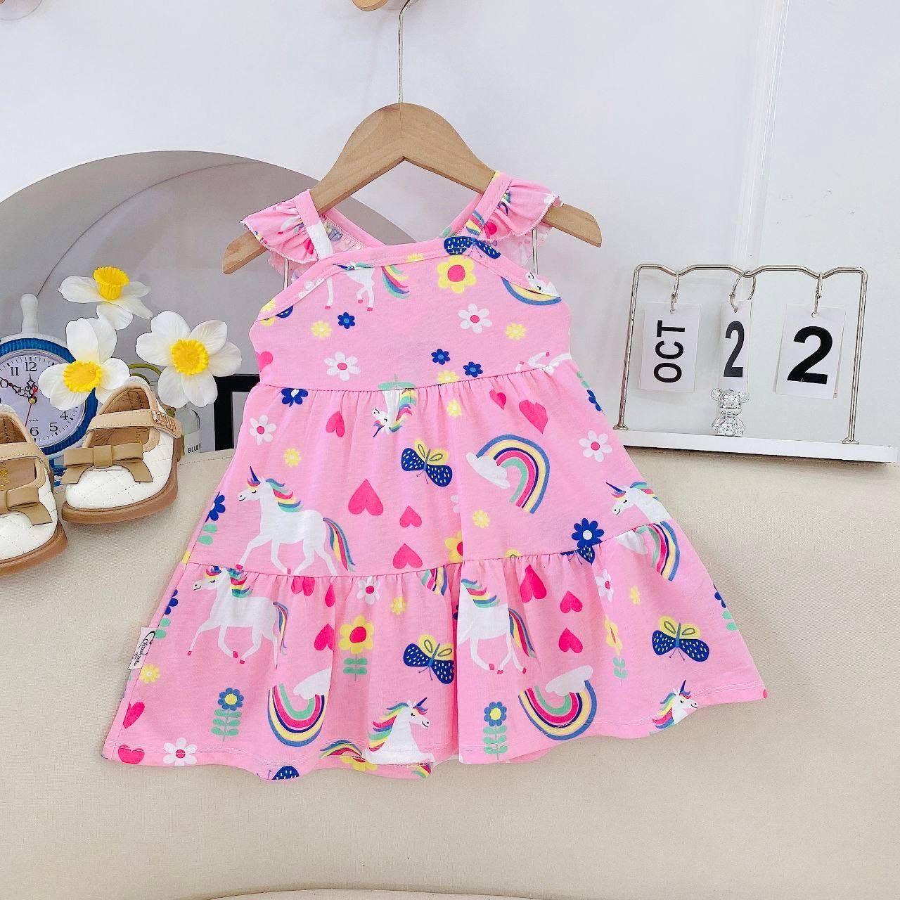 [167] Ruffle Cross Back Tiered Dress (3T~8T)_21