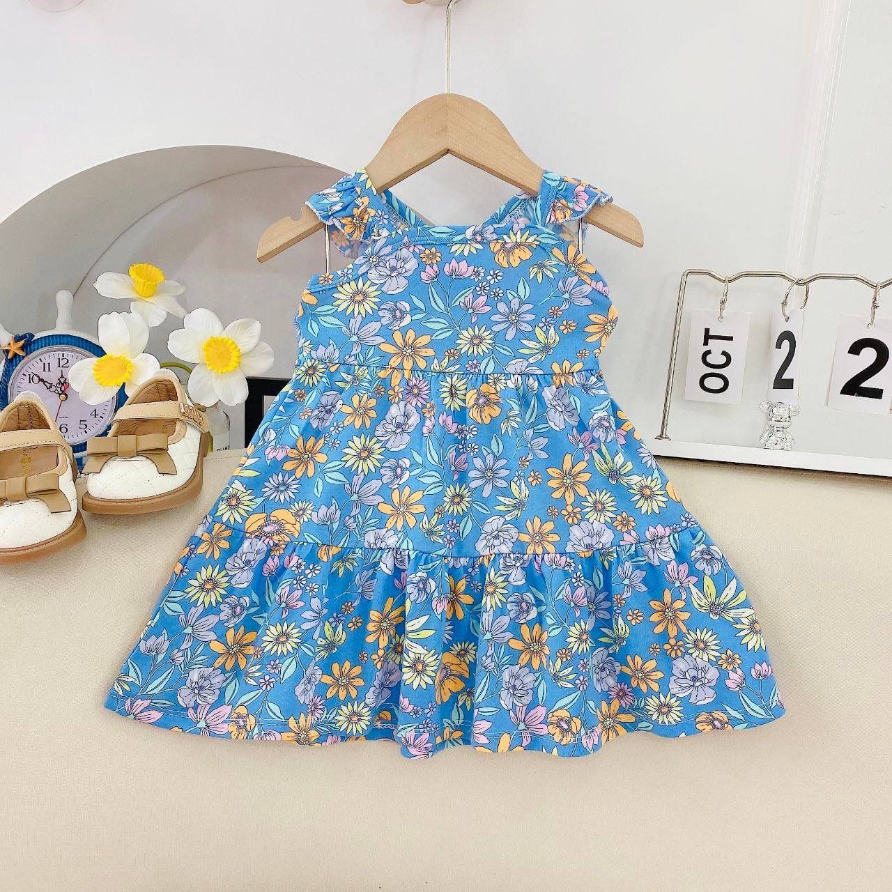 [167] Ruffle Cross Back Tiered Dress (3T~8T)_16