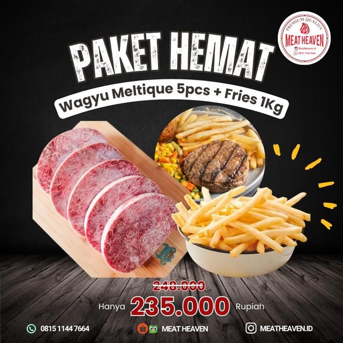 Paket Hemat Wagyu Meltique + Fries 1 kg_0