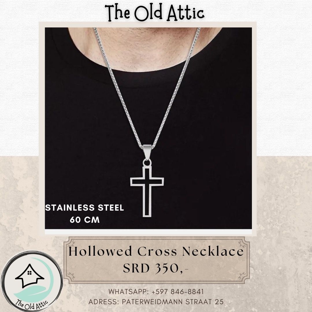 Hollowed cross necklace _0