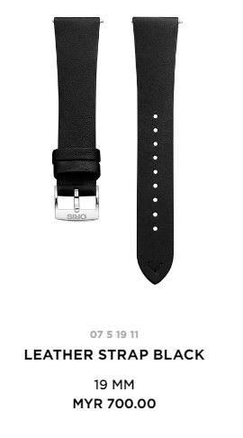 Leather Strap Black Size 19_0