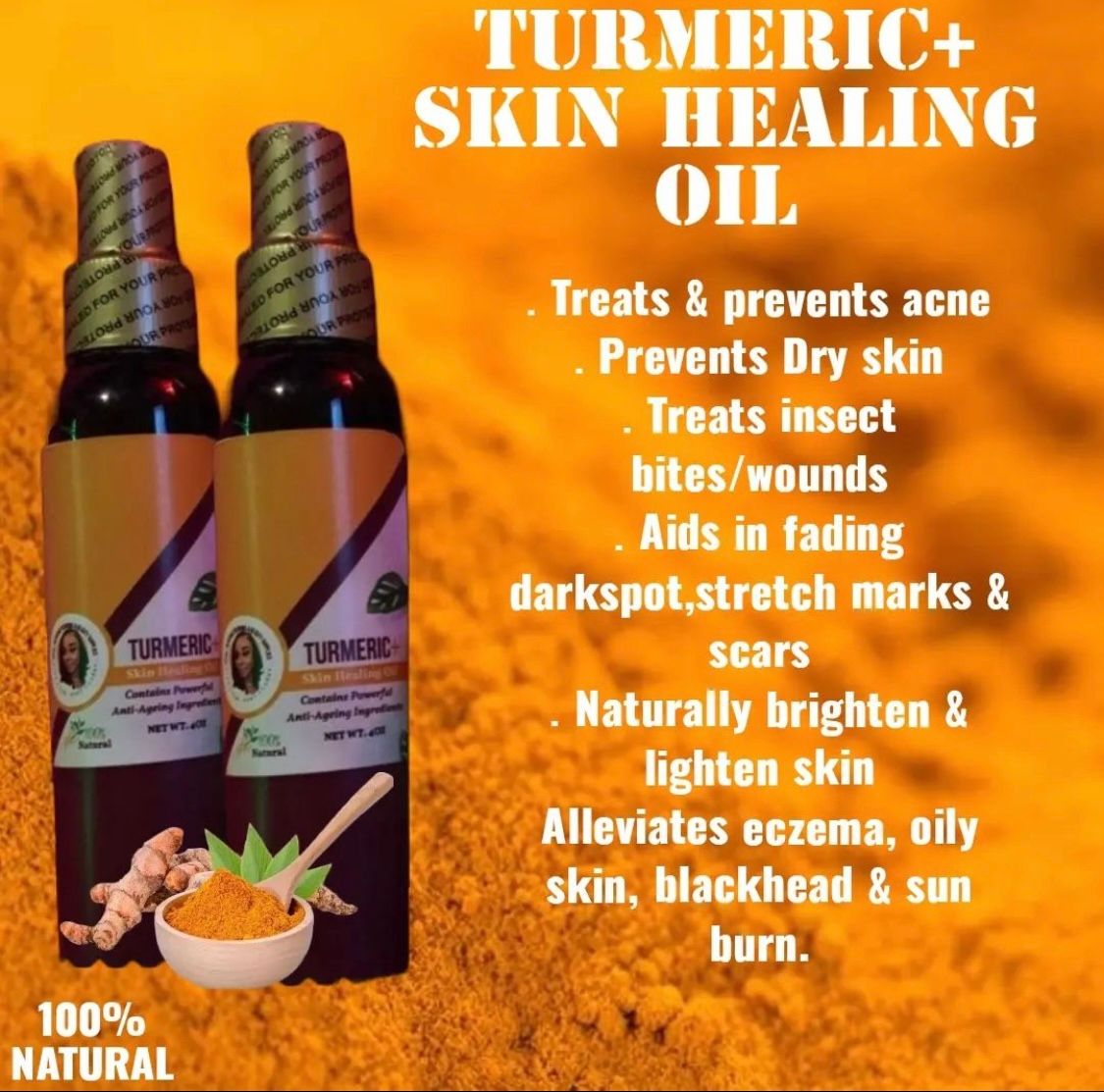 Turmeric skin Healing oil 4oz_0