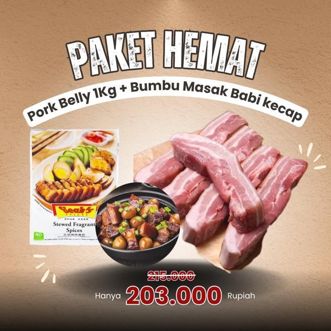 Paket Hemat Belly 1 KG + Bumbu Babi Kecap 1 pcs_0