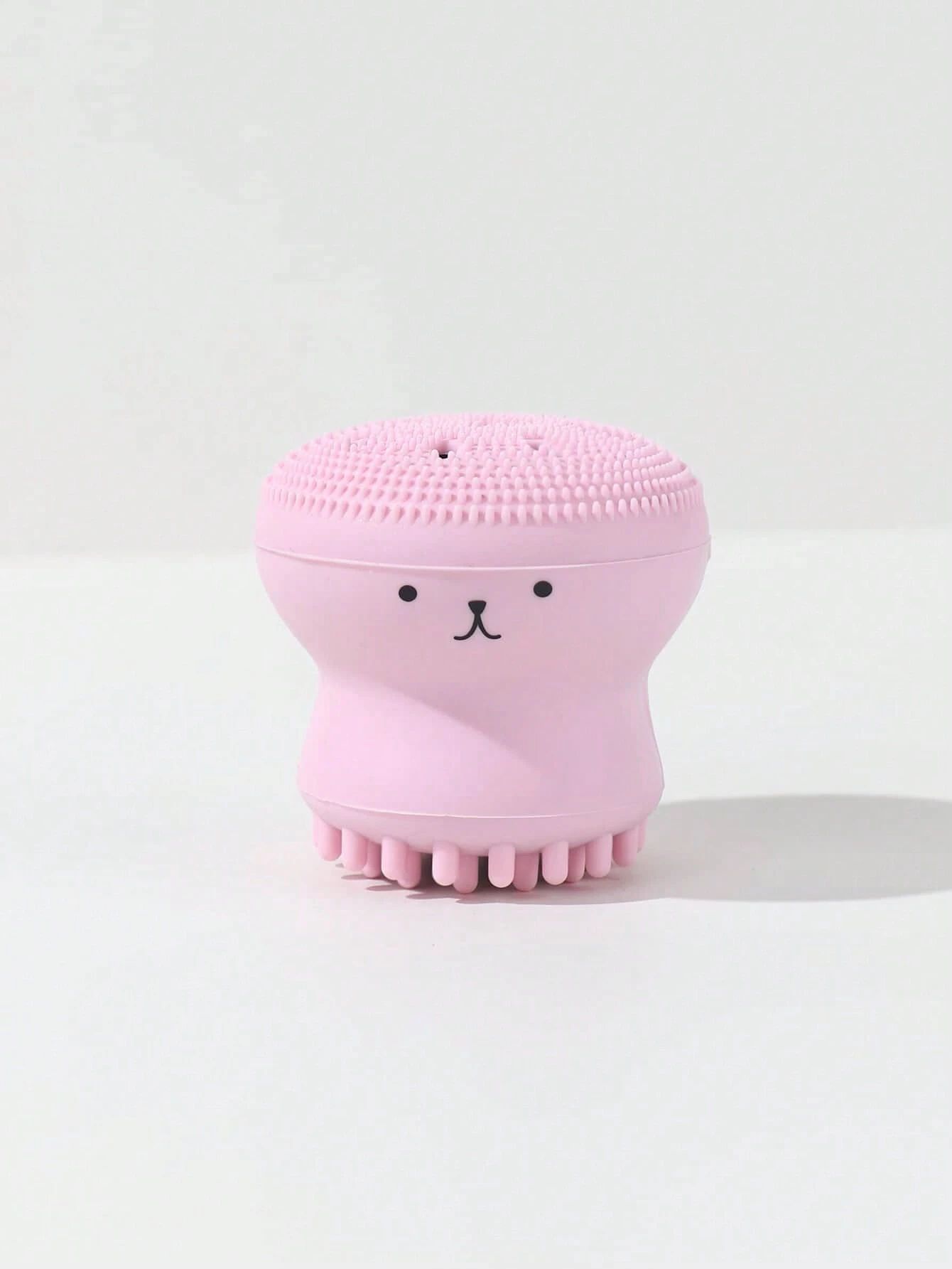 Mini Octopus Silicone Cleansing Brush - Pink_4