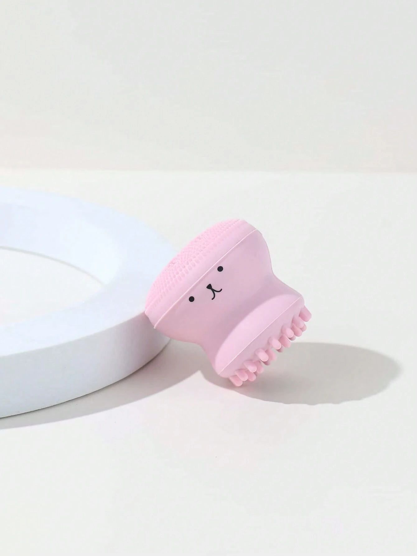 Mini Octopus Silicone Cleansing Brush - Pink_1