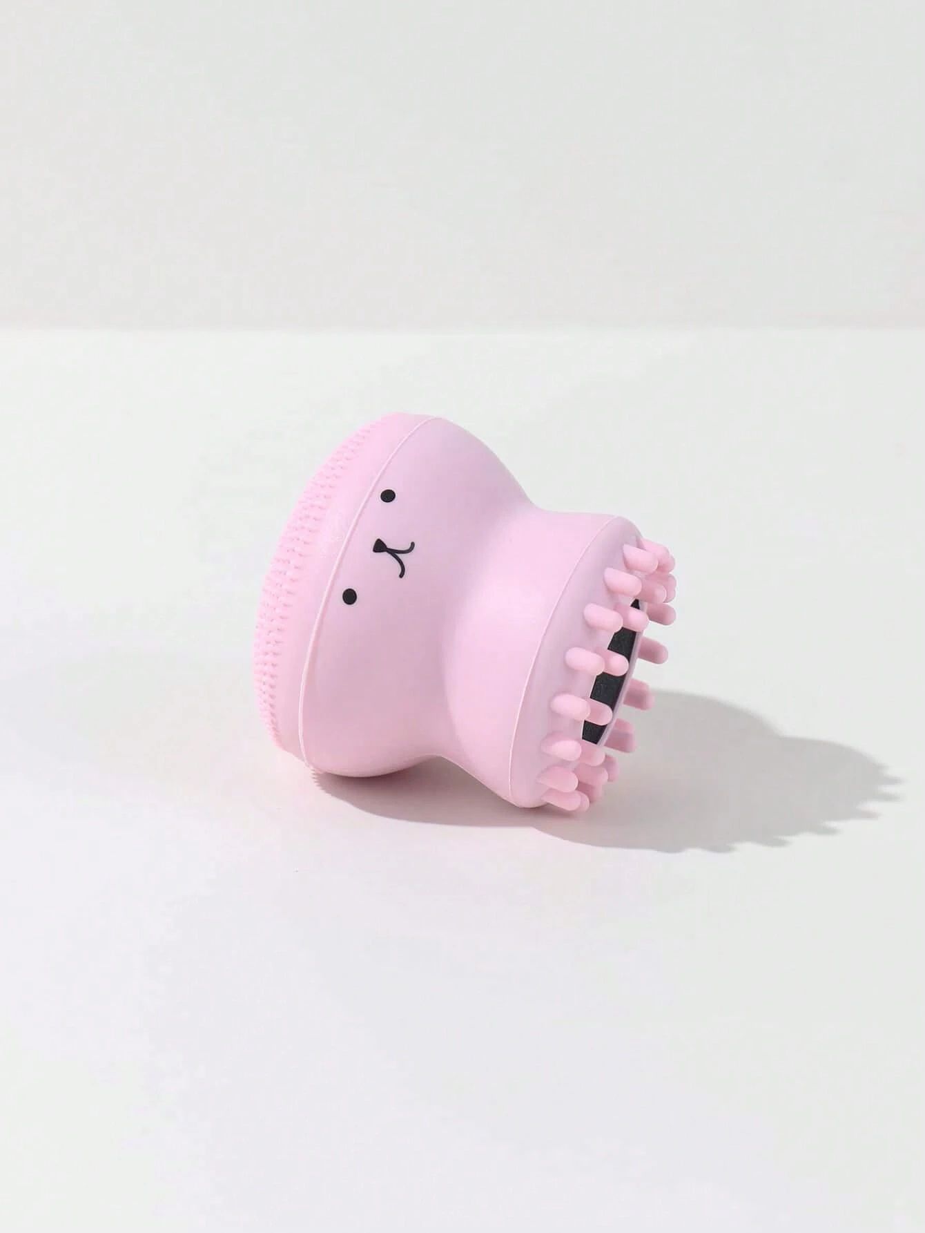 Mini Octopus Silicone Cleansing Brush - Pink_3