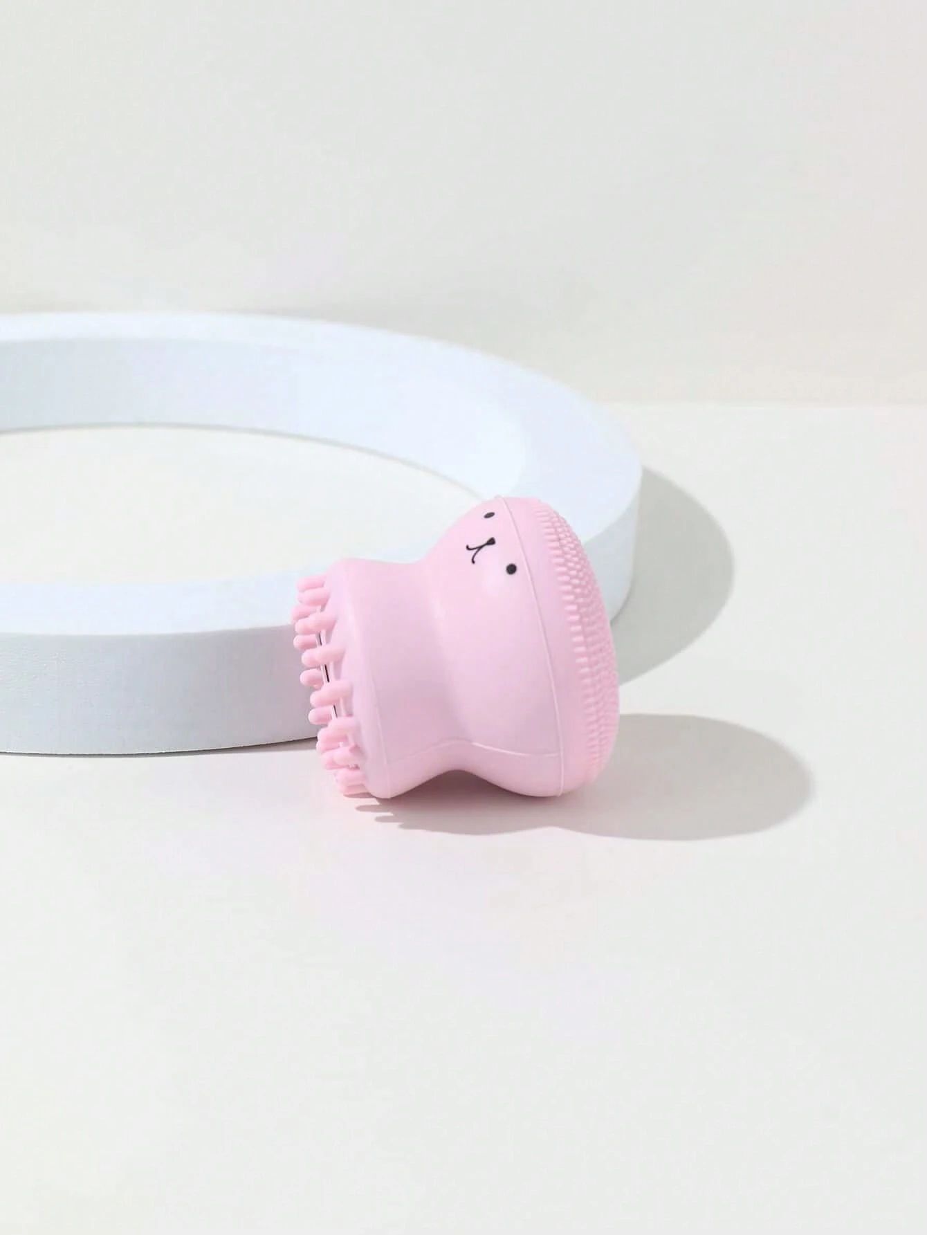 Mini Octopus Silicone Cleansing Brush - Pink_6