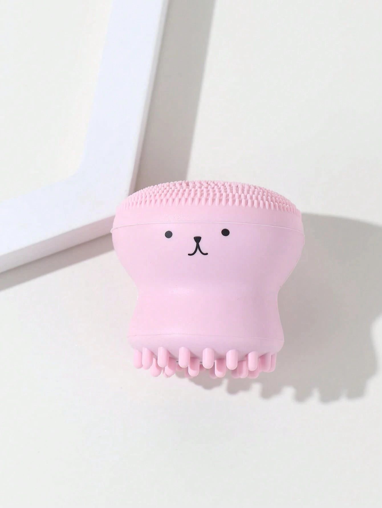 Mini Octopus Silicone Cleansing Brush - Pink_5