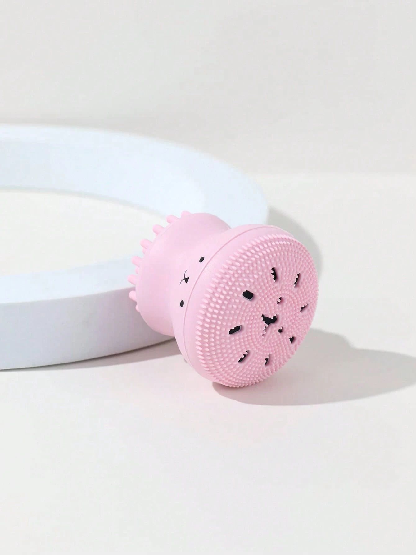 Mini Octopus Silicone Cleansing Brush - Pink_2