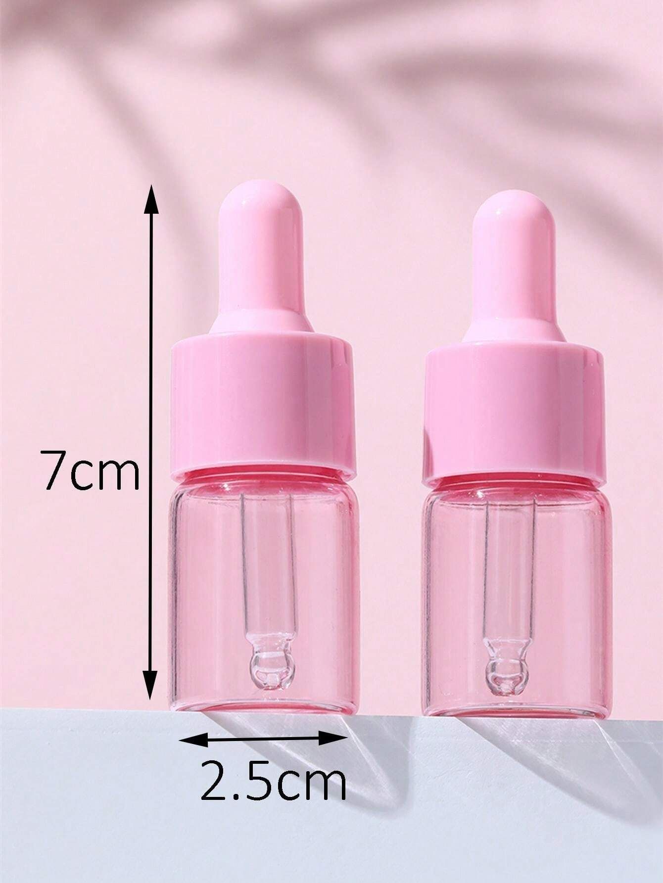 1pc 10ml Pink Glass Dropper Bottle_1