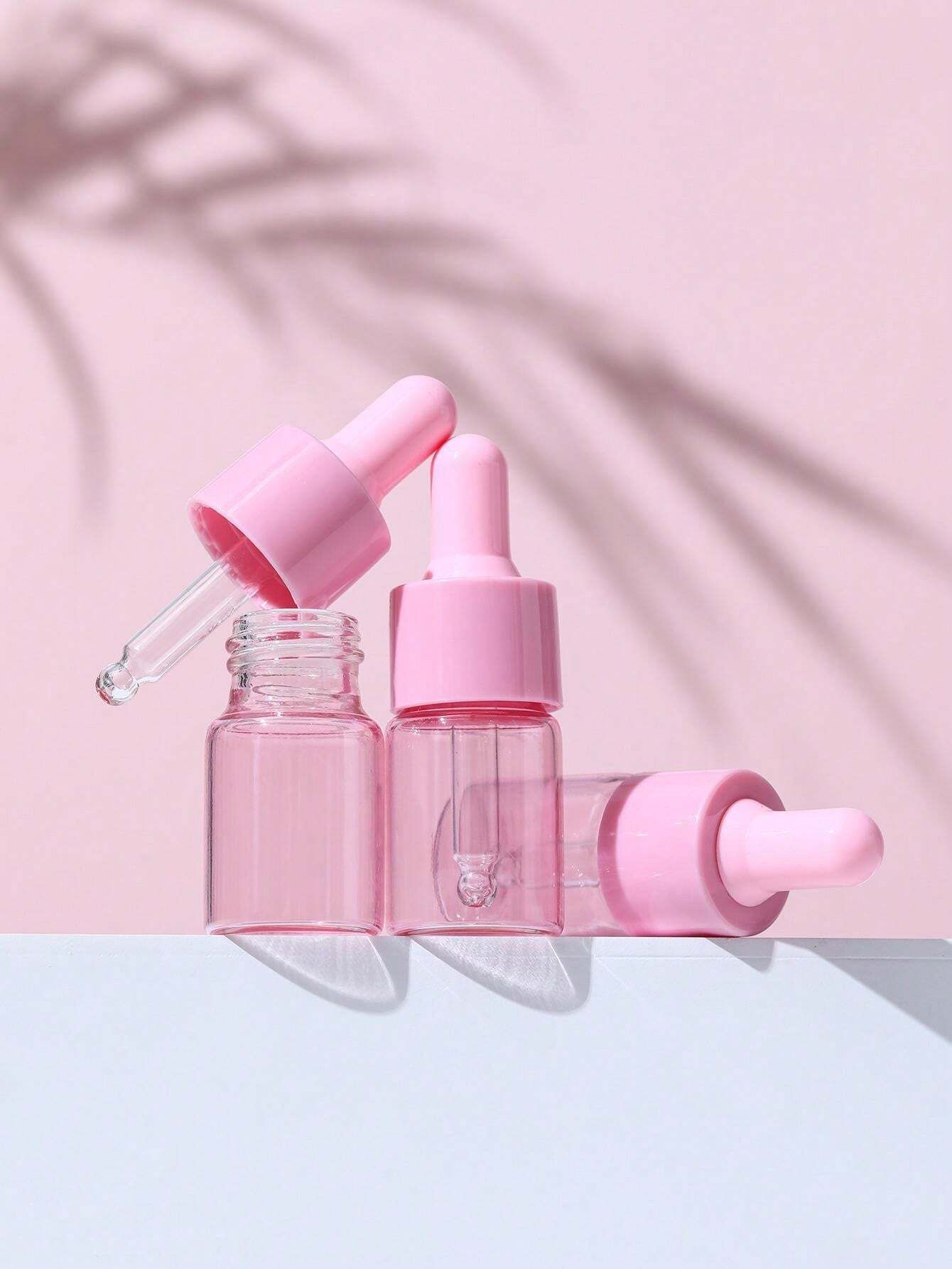 1pc 10ml Pink Glass Dropper Bottle_0