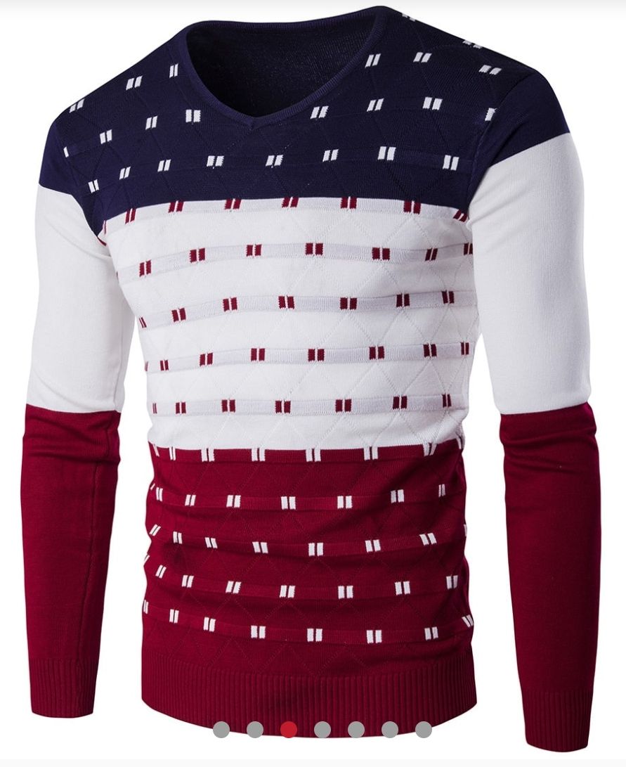 2023 thin V-neck men's Sweaters_0