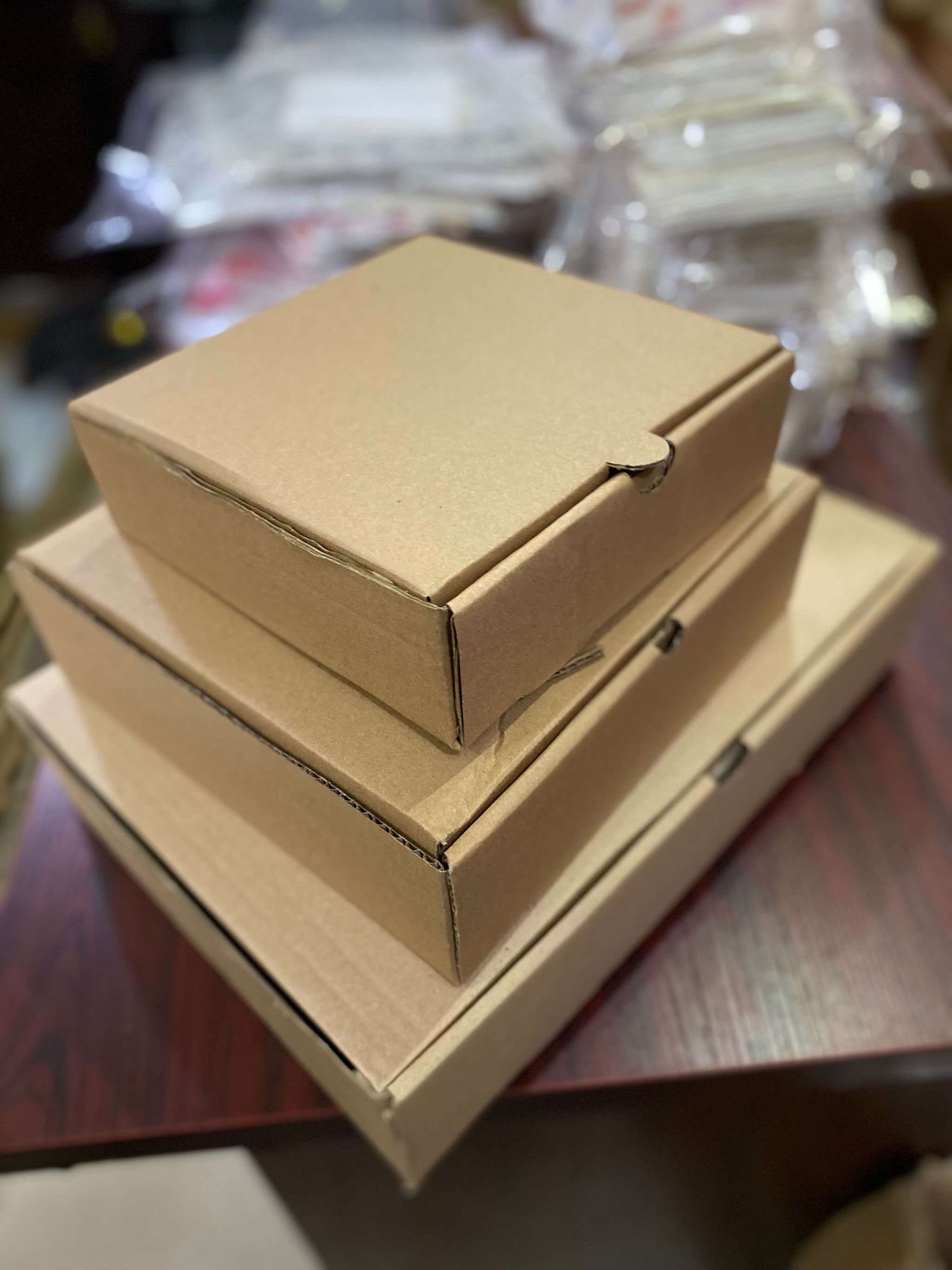 CATERING PLATTER BOXES - 8” x 8” x 3.5”  / BROWN_3