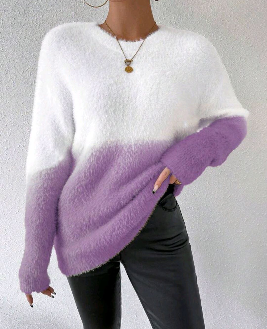 Ombre Fluffy knit sweater_7