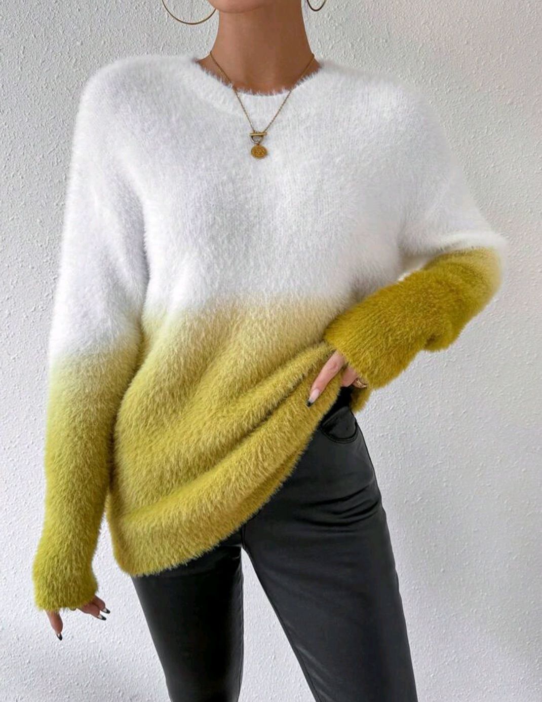 Ombre Fluffy knit sweater_8