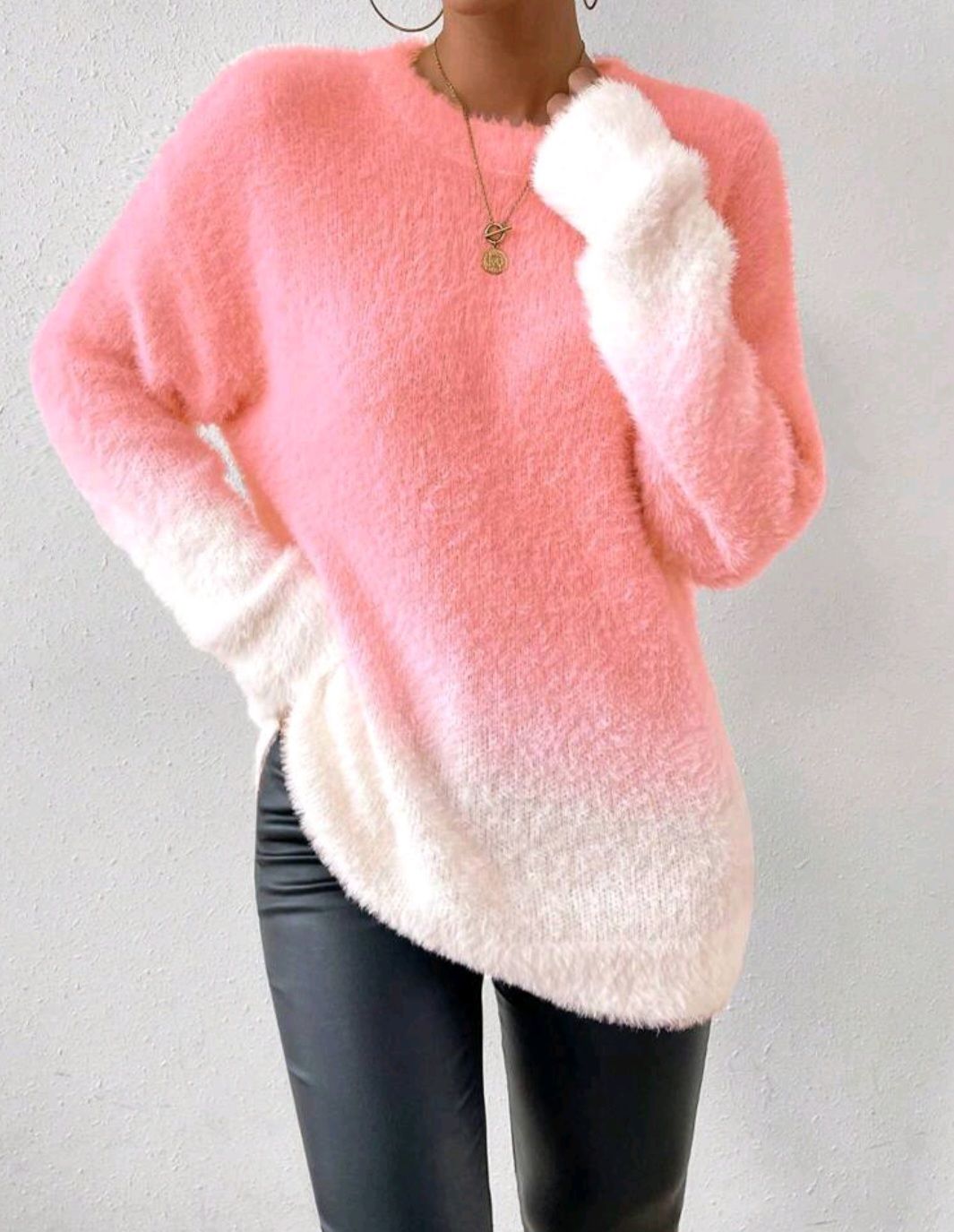 Ombre Fluffy knit sweater_2