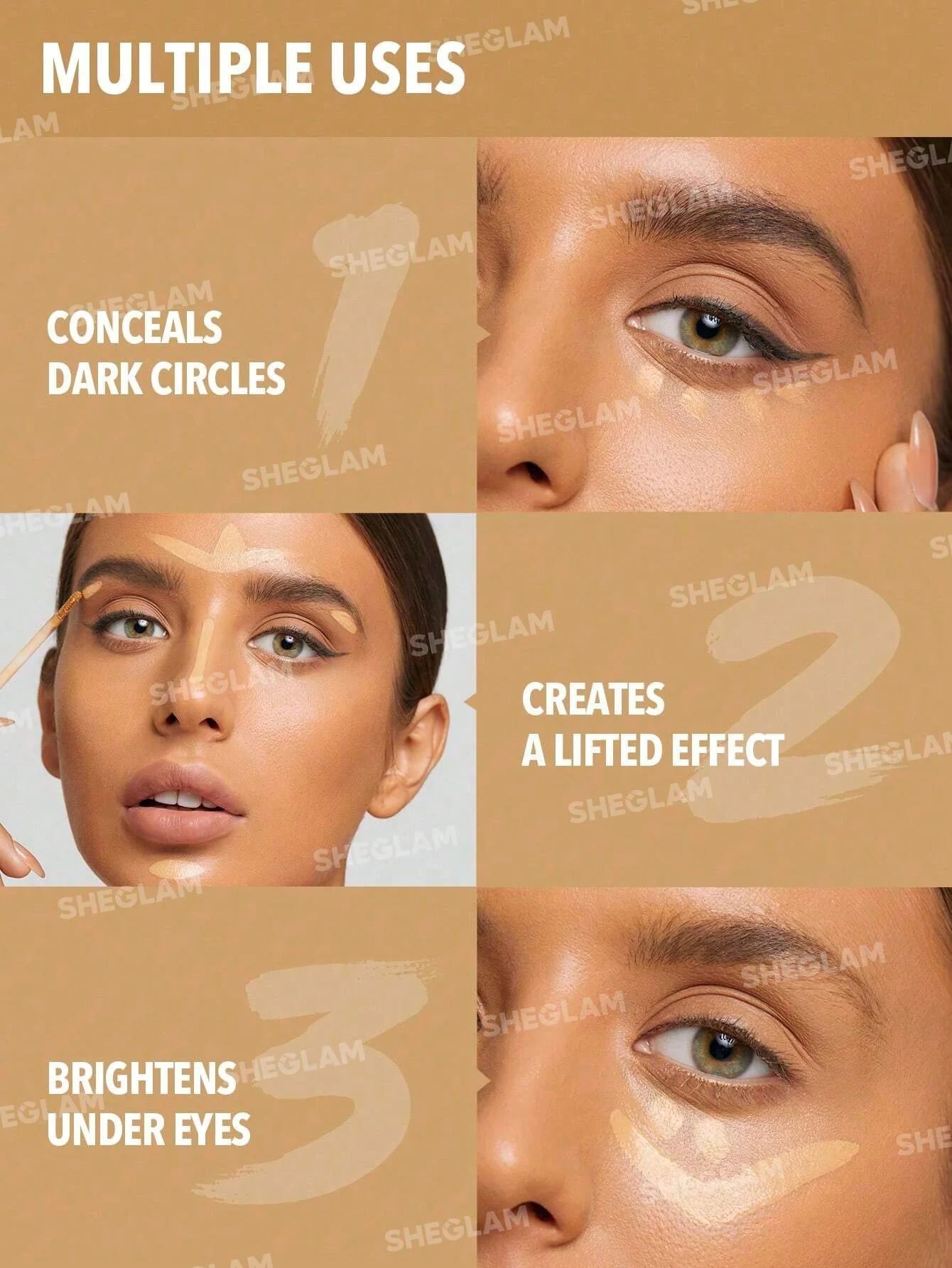 SHEGLAM Like Magic 12Hr Full Coverage Concealer - Golden_5