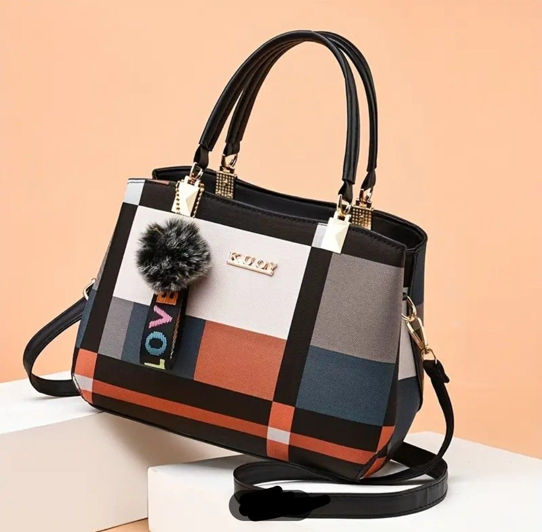 WOMEN'S COLOR BLOCK ELEGANT HANDBAG_0