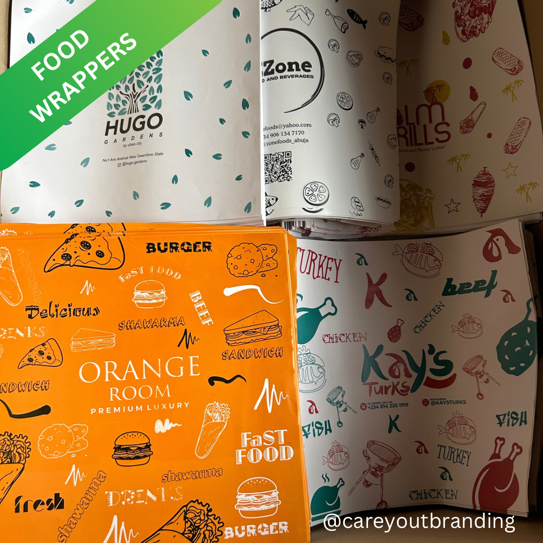 BRANDED FOOD WRAPPING PAPERS - MINIMUM ORDER OF 1000 SHEETS _7