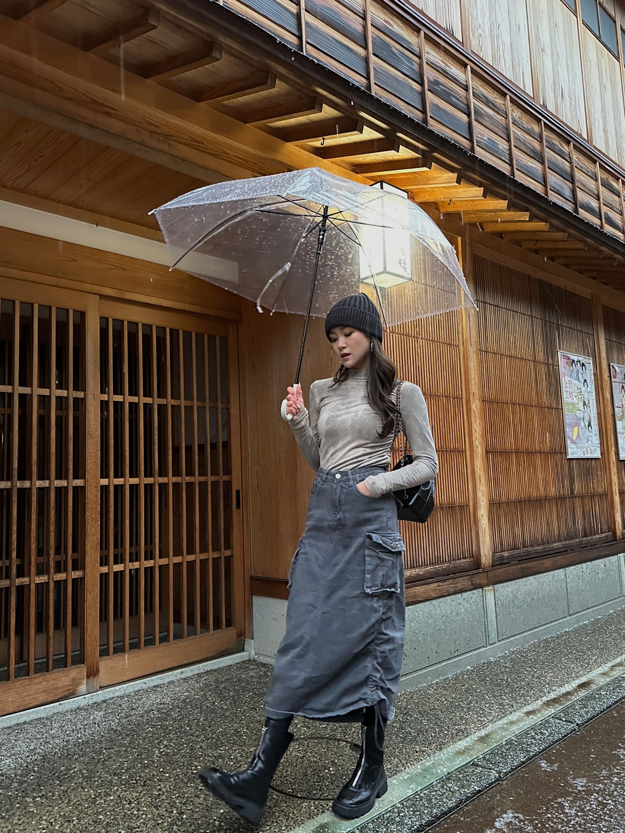 DENIM CARGO SKIRT (GREY WASHED)_1