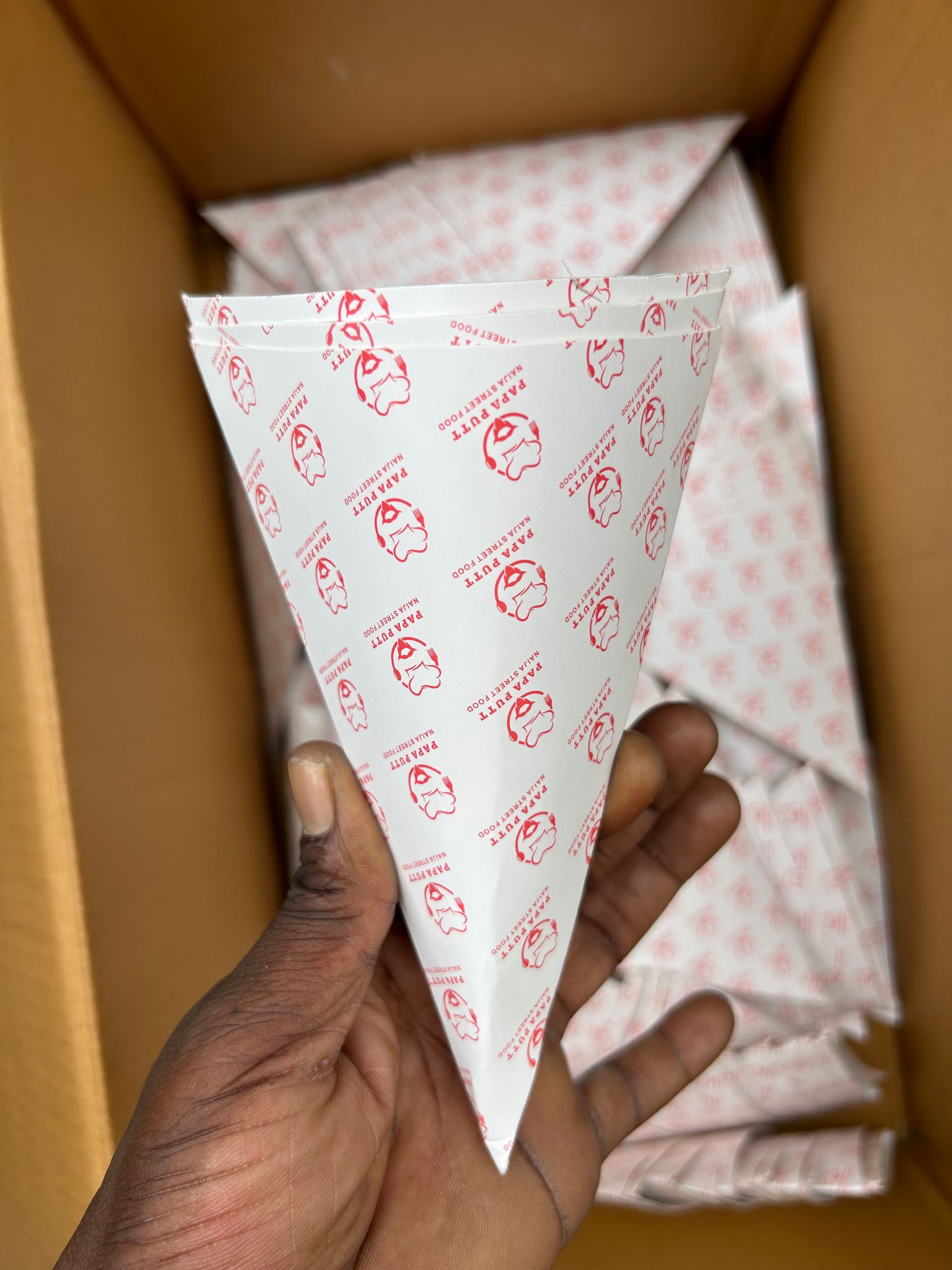 BRANDED TAKEOUT CONES - 6” x 6”  / MINIMUM ORDER QUANTITY OF 1000 PIECES_2