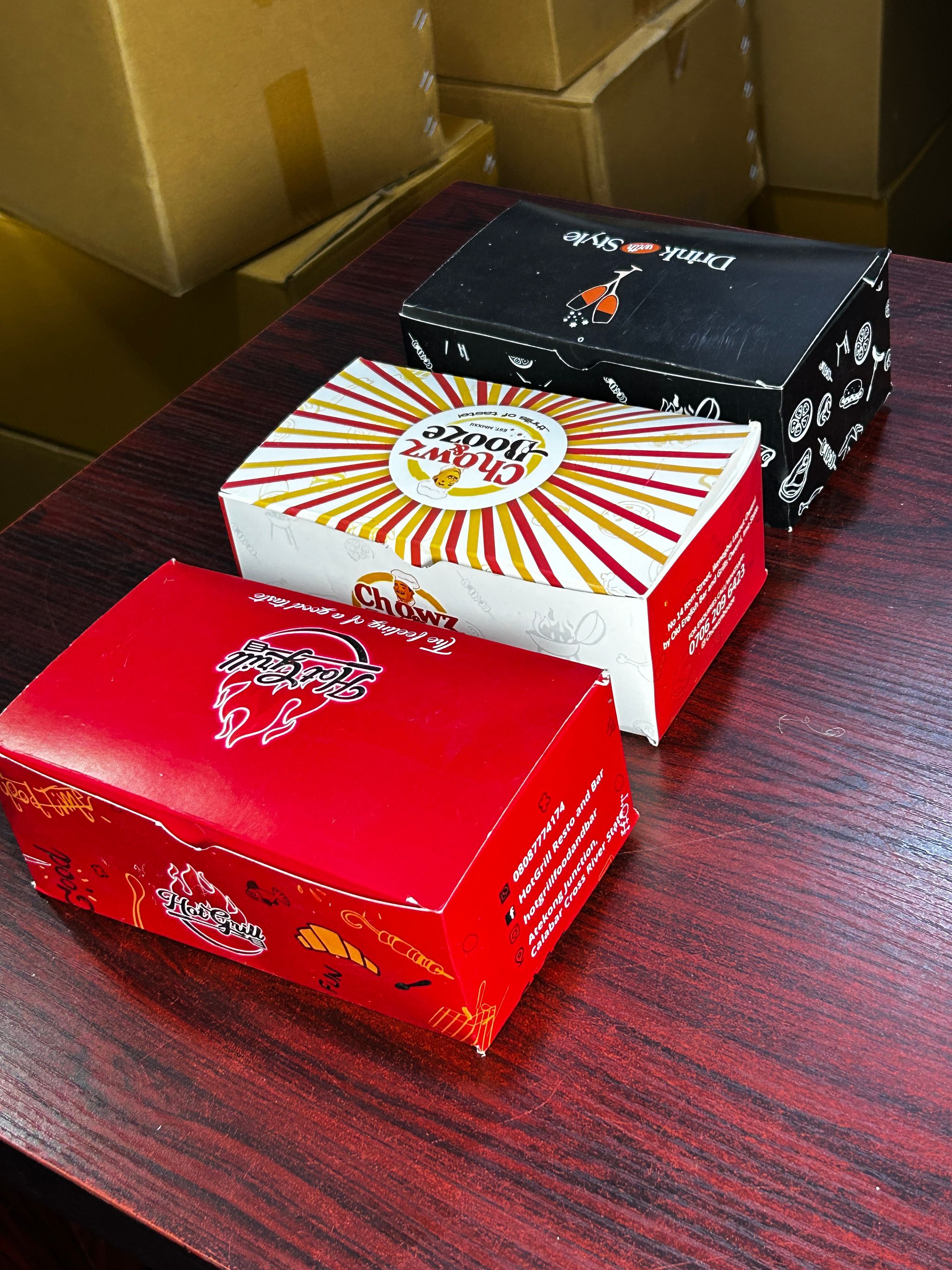 BRANDED TAKEOUT BOXES - 6” x 3” x 3” / MINIMUM ORDER QUANTITY OF 500 PIECES _1