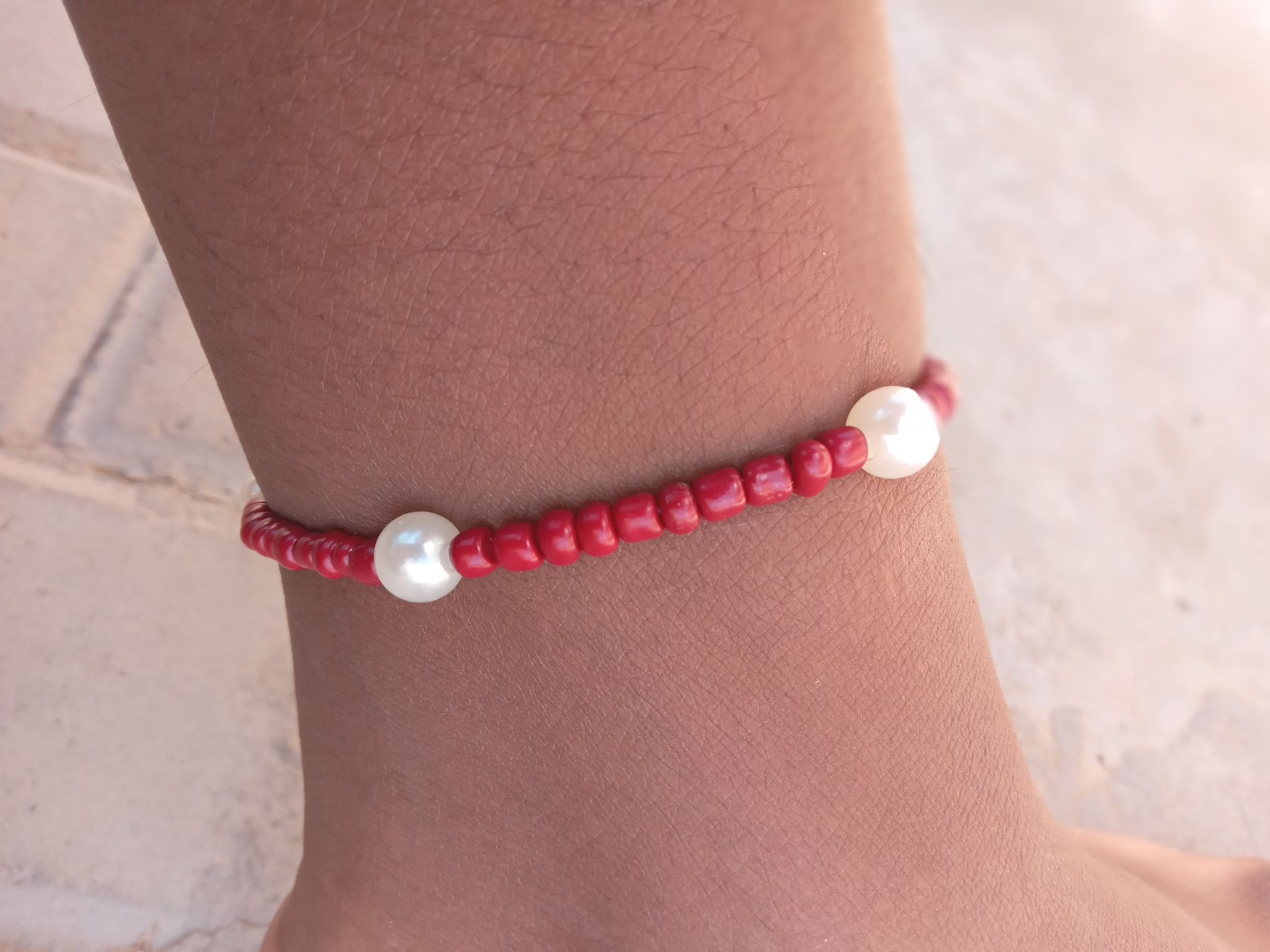 Red Pearl Anklet_1