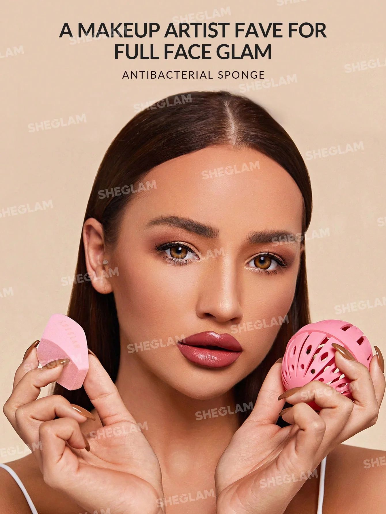 SHEGLAM Multi-Faceted Makeup Sponge Set - Pink_3