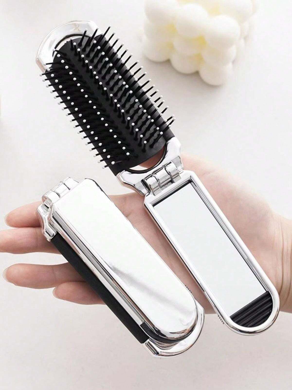 Portable Folding Mini Comb with Mirror_1