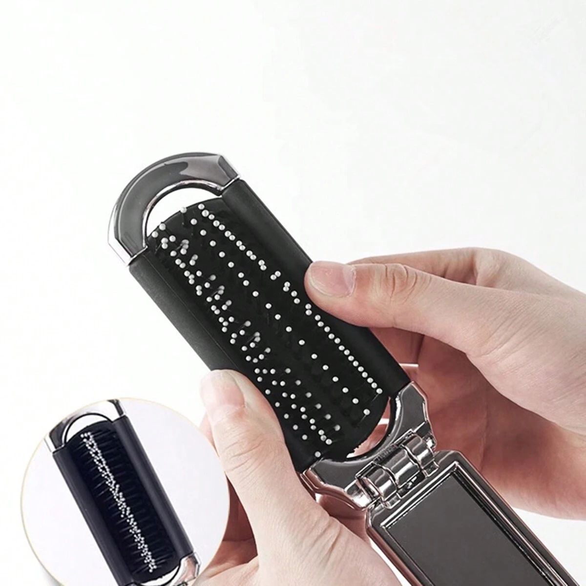 Portable Folding Mini Comb with Mirror_8