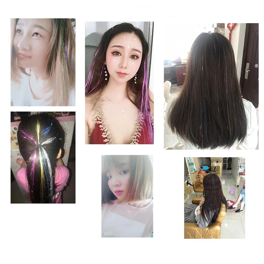 1pc 93cm Rainbow No Trace Hair Extension_2