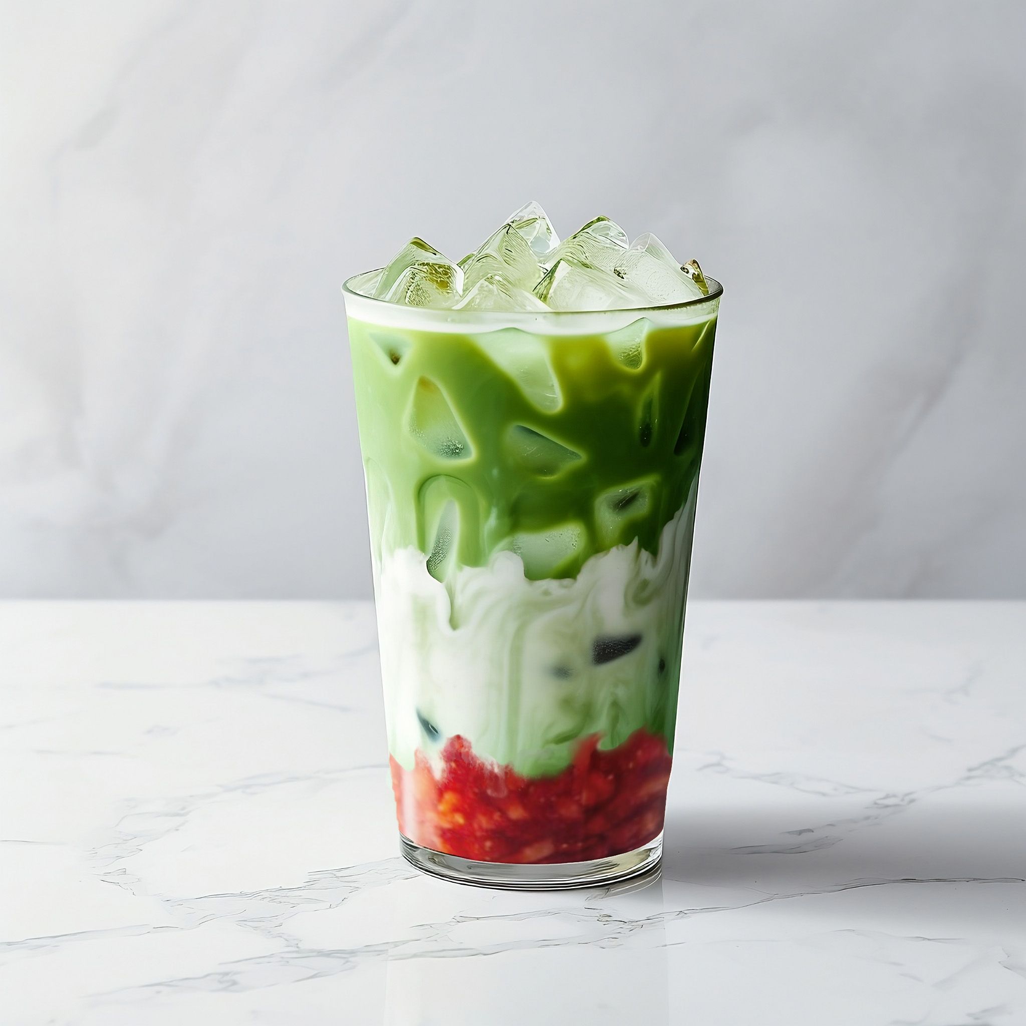 (POPULAR!) Iced Strawberry Matcha Latte_0