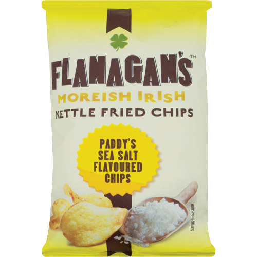 FLANANGAS KETTLE FRIED CHIPS SEA SALT 125G/120G_0