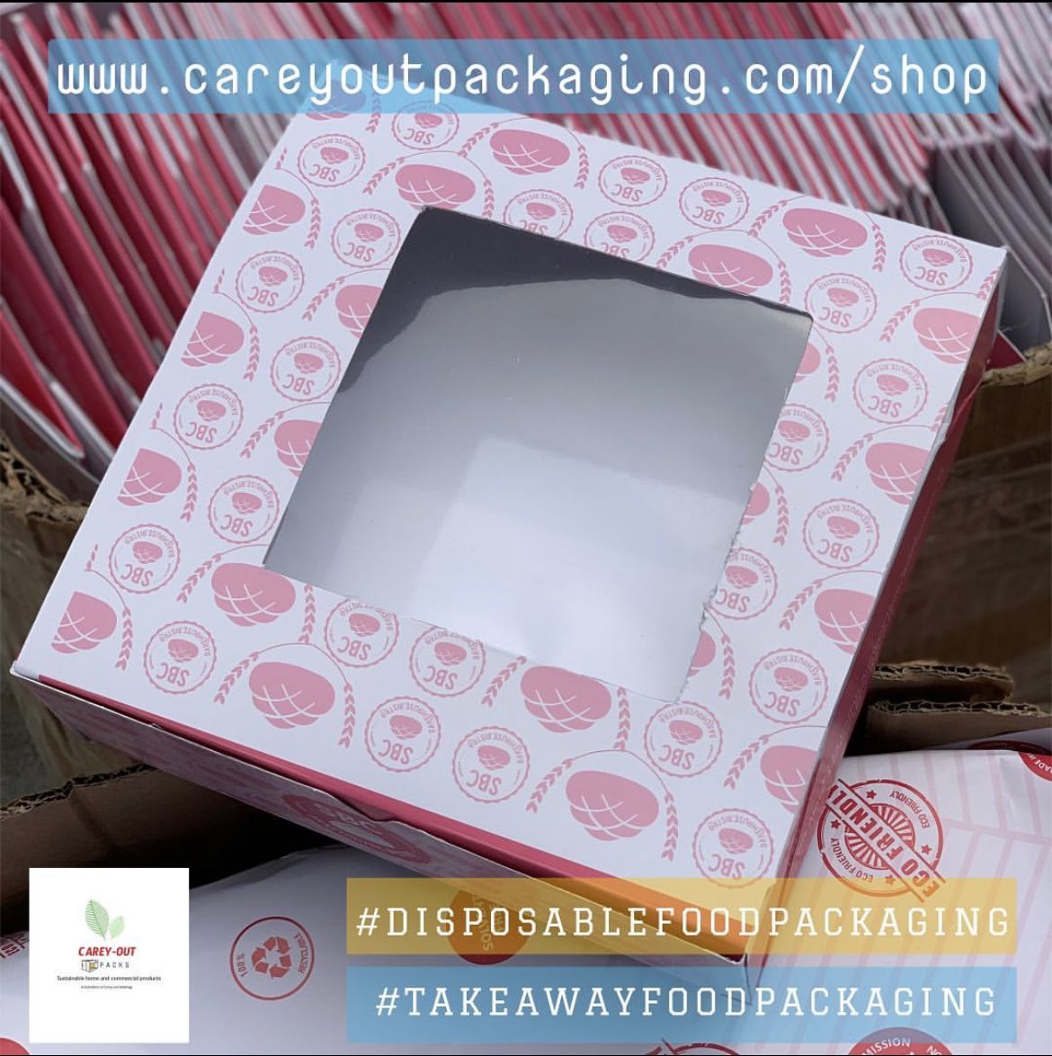 BRANDED “ER” WINDOWED TAKEOUT BOXES - 8” x 8” x 3” / MINIMUM ORDER QUANTITY OF 500 PIECES _0