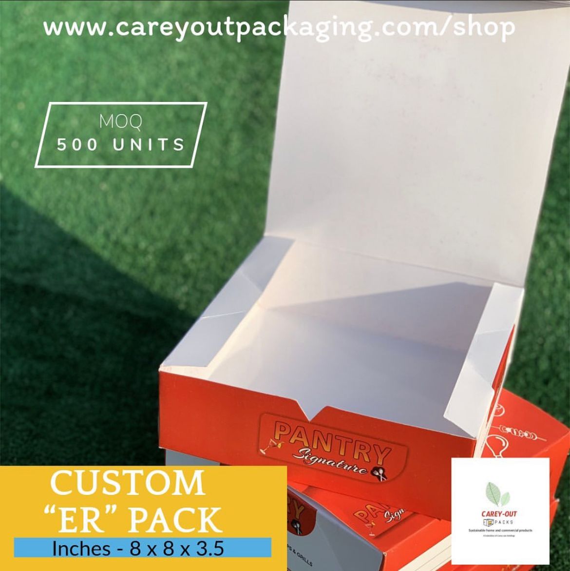 BRANDED “ER” TAKEOUT BOXES  / MINIMUM ORDER QUANTITY OF 500 PIECES_3