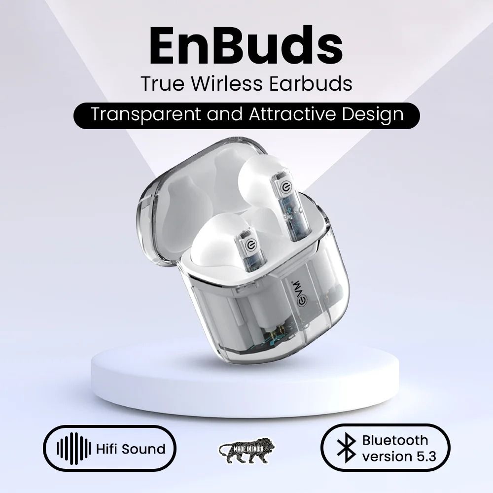 EVM EnBuds Transparent TWS - White_2