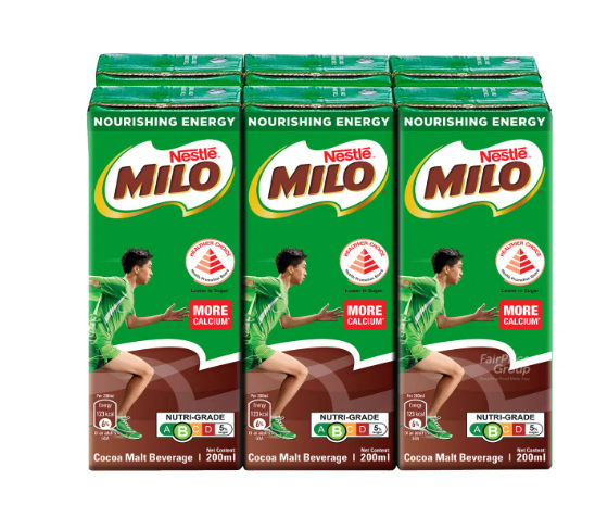 Milo Chocolate Malt UHT Packet Drink ( 6 x 200ml )_0