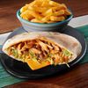 Pulled Chicken and Cheese Pita + any Single Side_0