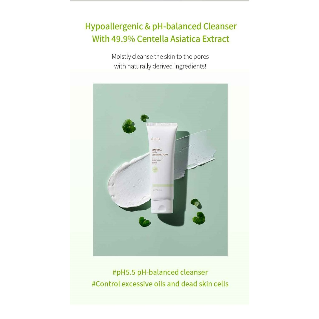 iUNIK Centella Mild Cleansing Foam 120ml_2