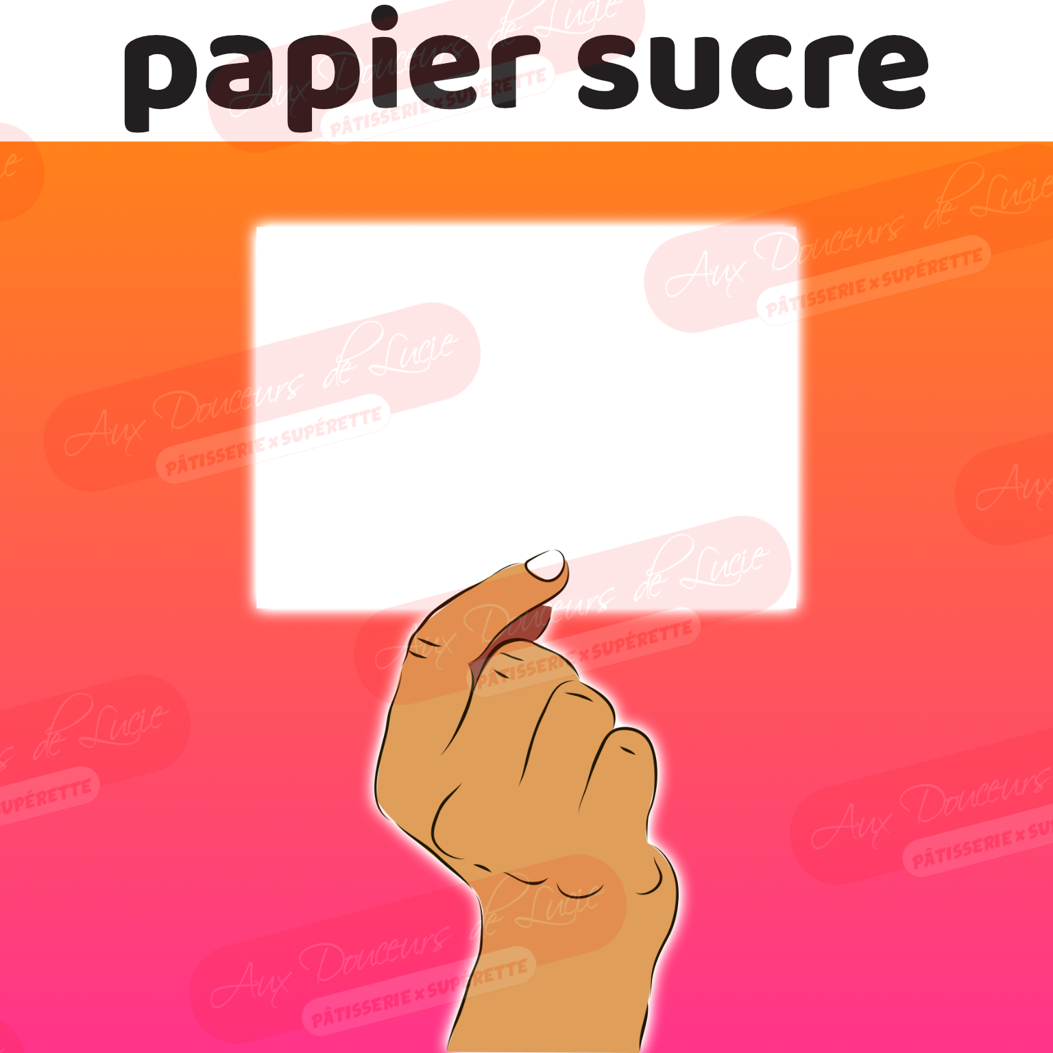 Impression Papier Sucre Rectangle_0