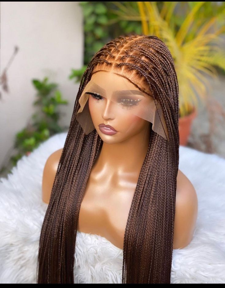 Bone straight attachment knotless braided wig_0