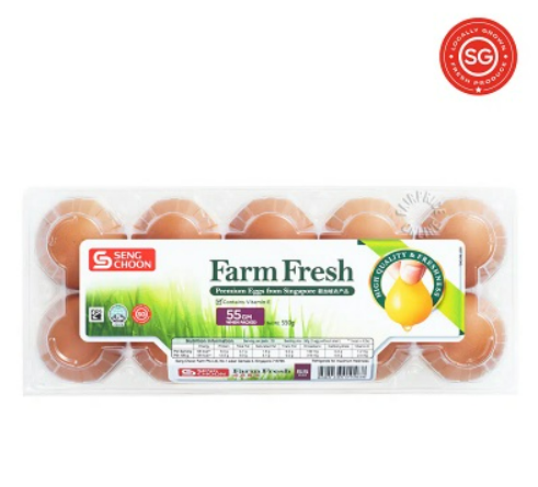 Seng Choon Eggs - Farm Fresh 550g (10 per pack)_0