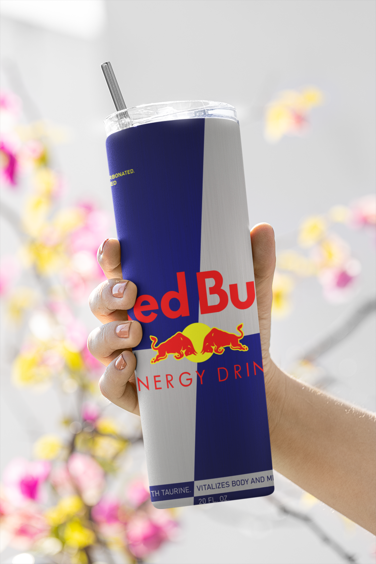 Redbull - 20 Oz Skinny Tumbler With Straw & Lid  #7_0