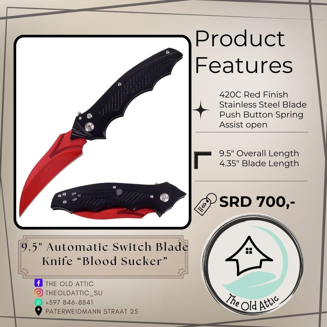 Automatic switch blade knife blood sucker _0