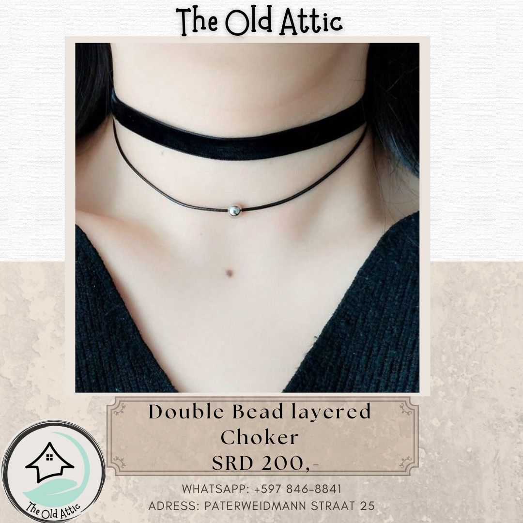 Double bead layered choker _0