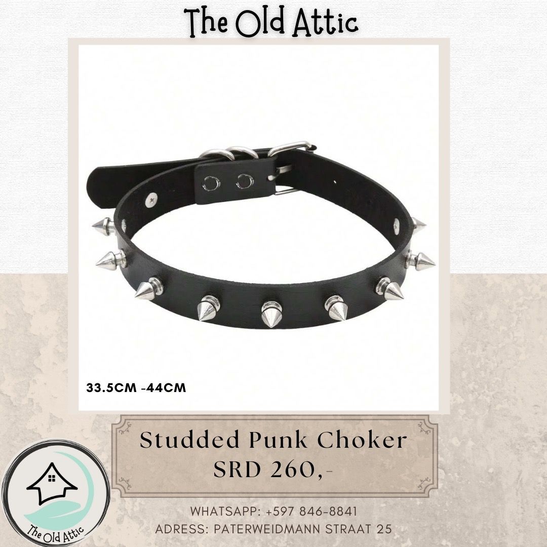 Studded punk choker _0